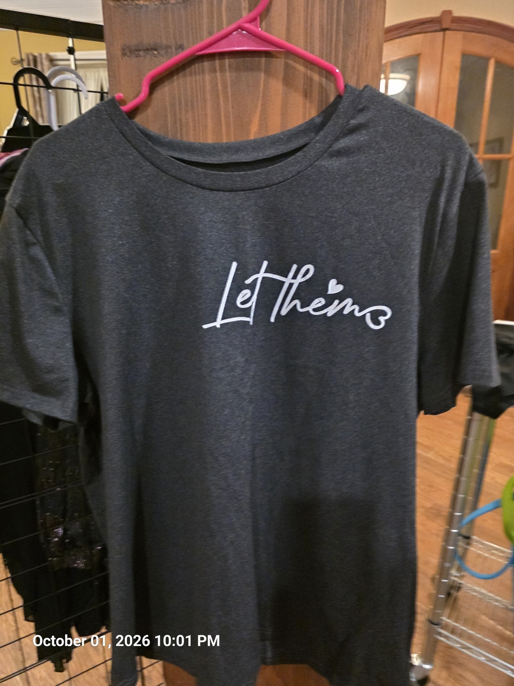 Let Them Black Graphic Tee - Casual Women’s Shirt 2XL